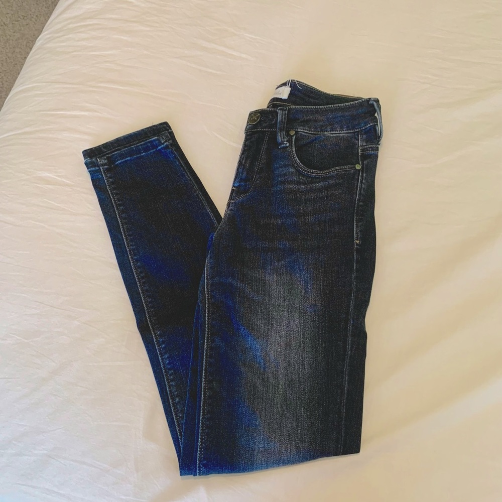 Medium to dark was skinny jeans